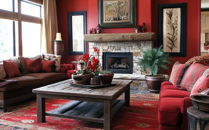 Rustic Red & Brown: