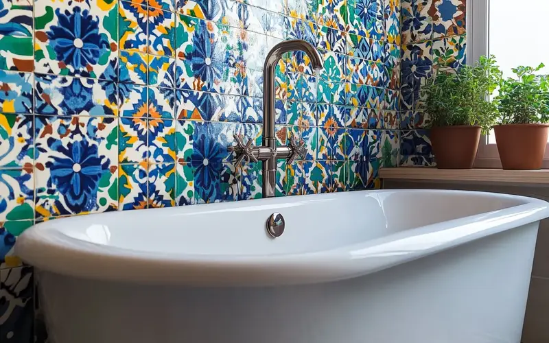 Bathroom: Moorish-Inspired Tiles: