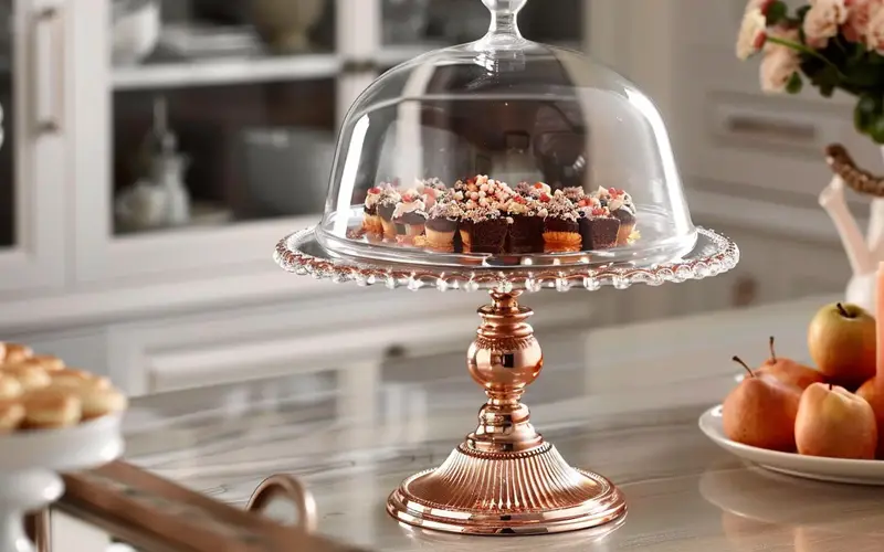 Cake Stand with Decorative Dome: Elegance and Function: