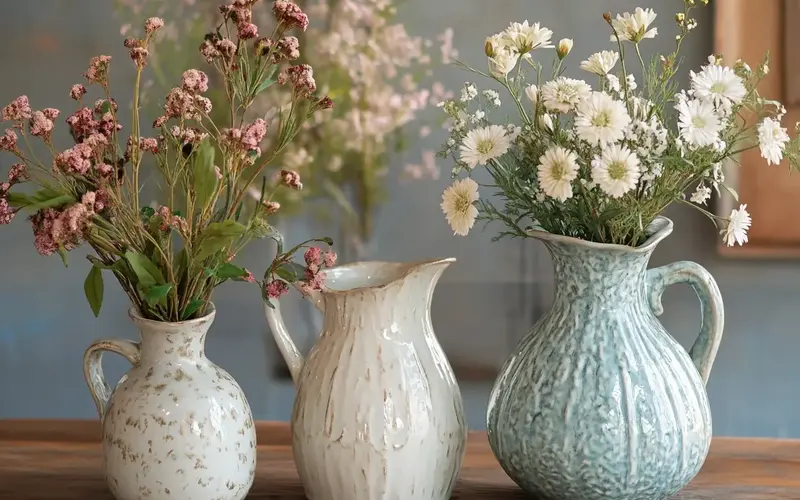 Ceramic Vases and Pitchers (French-inspired):