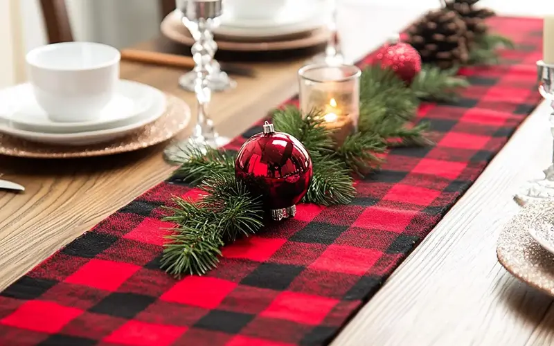 Christmas-themed Table Runner or Centerpiece: