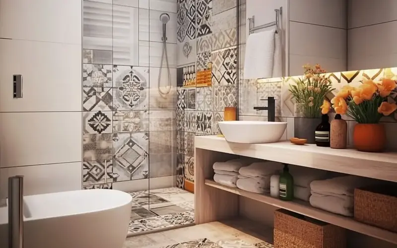 Go Bold with Patterned Tiles: