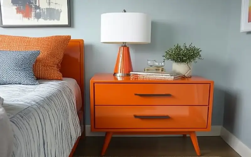 Orange Nightstand: