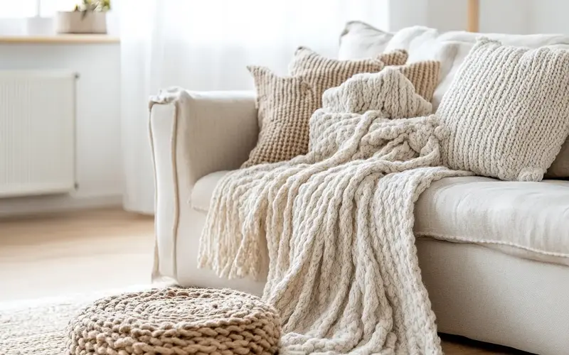 Add a Throw Blanket to your Sofa: