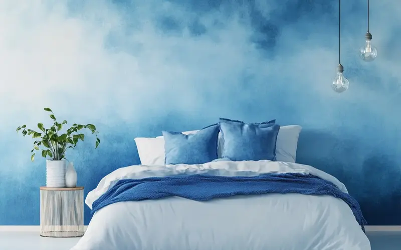 Blue Ombre Wall: