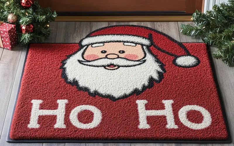 Christmas-Themed Doormat: