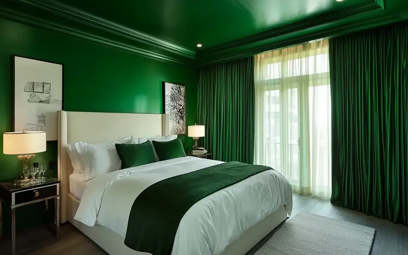 Emerald Green Ceiling: