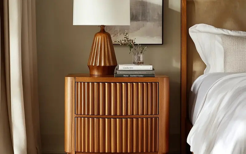 Fluted Nightstand: