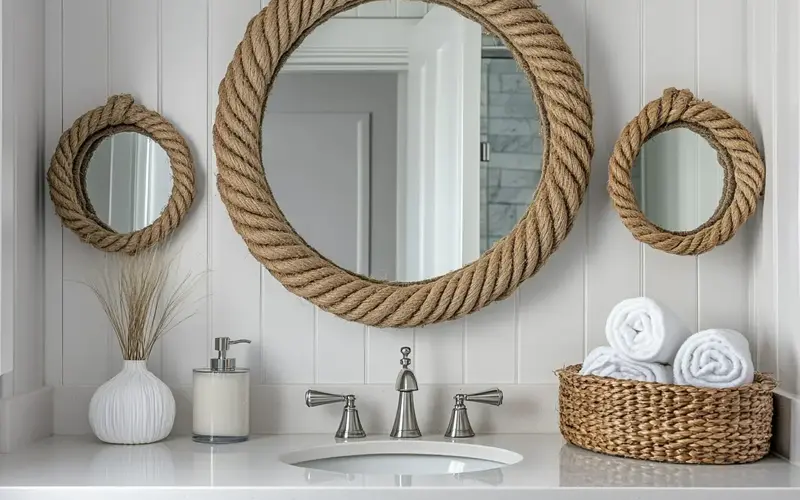 Nautical Rope Mirrors: