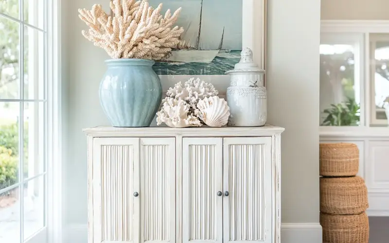 Coastal Chic Fluted Cabinet: