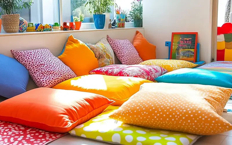 Colorful Floor Cushions: