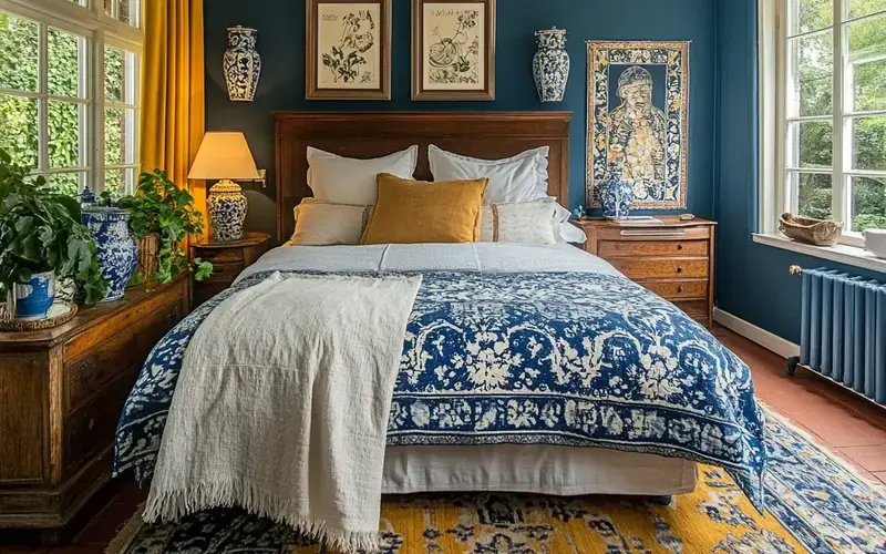 Cozy Delft Touch in the Bedroom (Dutch-inspired Bedroom):