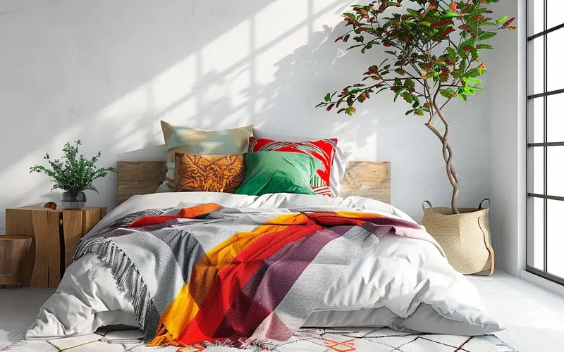 Introduce Colorful Throw Pillows & Blankets: