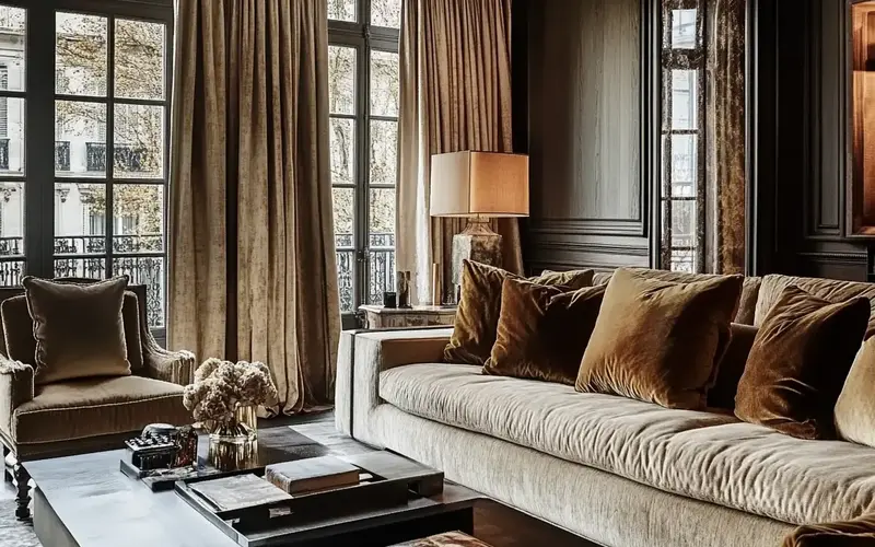 Living Room: Velvet Accents: