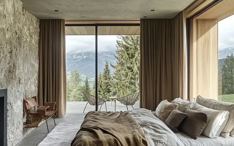 Modern Alpine Retreat (Swiss-Inspired Bedroom):