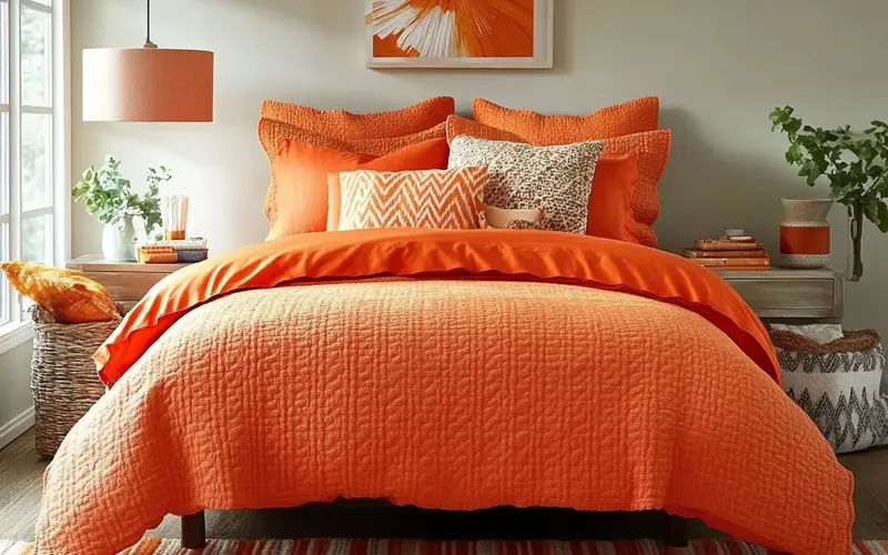 Orange Bedding: