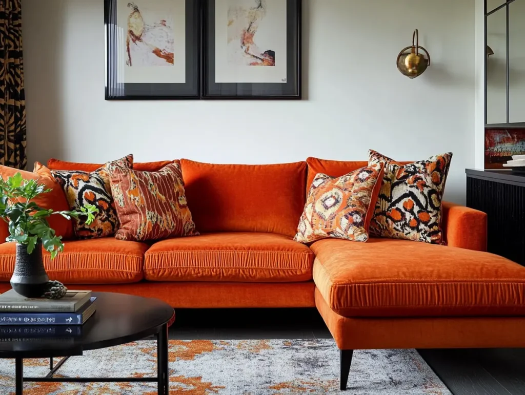 Orange Sofa: