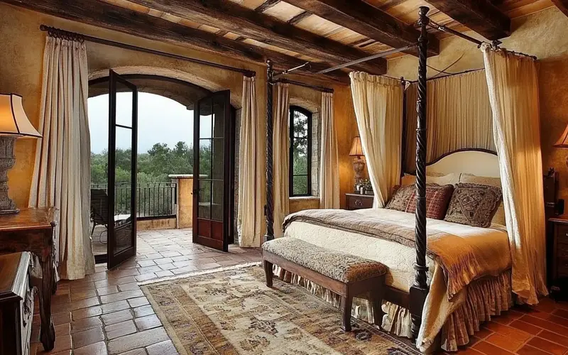 Rustic Charm (Mediterranean-Inspired Bedroom):