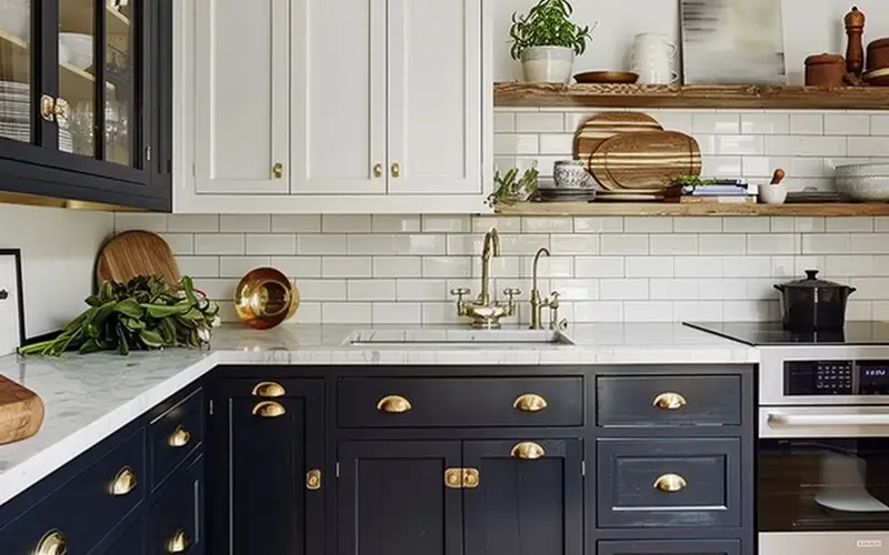 Two-Tone Cabinets: