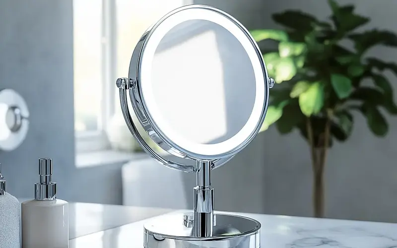 Magnifying Mirrors with LED Lighting: 