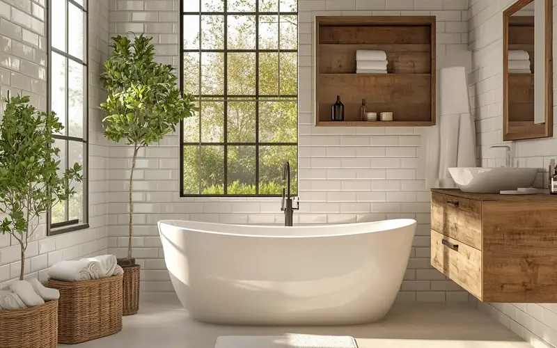 Clean Lines & Natural Light in the Bathroom (Dutch-inspired bathroom):