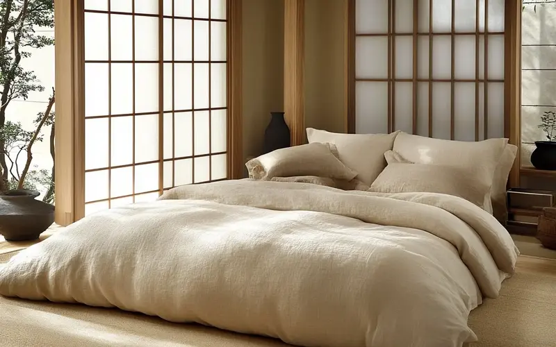 Natural Fiber Bedding (Japanese-Style Bedroom):