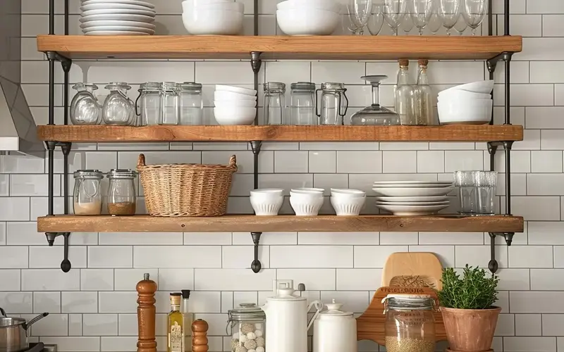 Open Shelving: