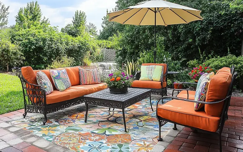 Painted Patio Pavers: