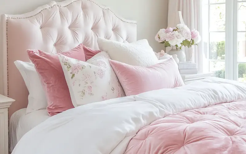 Pink Bedding and Linens: