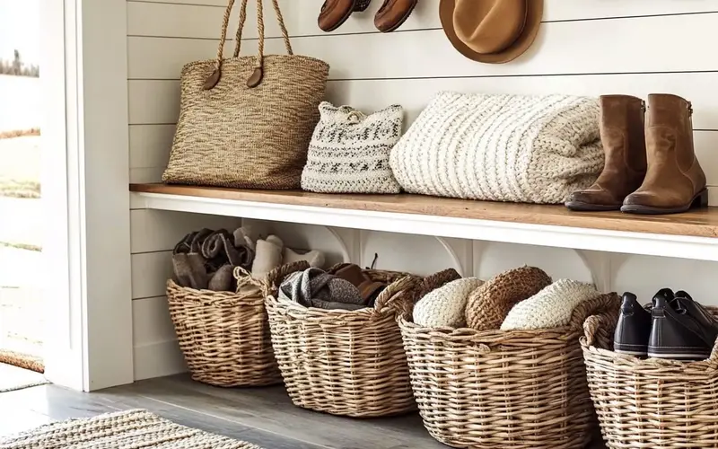 Wicker Basket Storage: