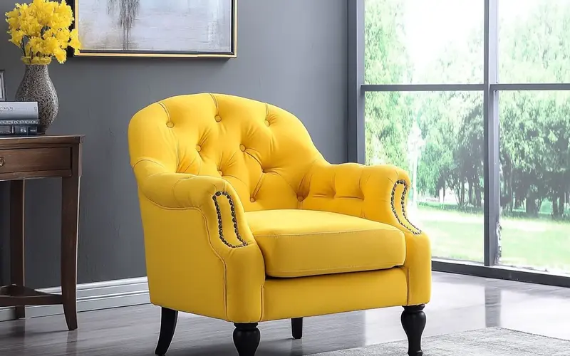 Yellow Accent Chair: