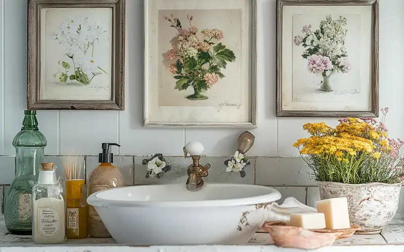 Botanical Prints (Irish-Inspired Bathroom): 