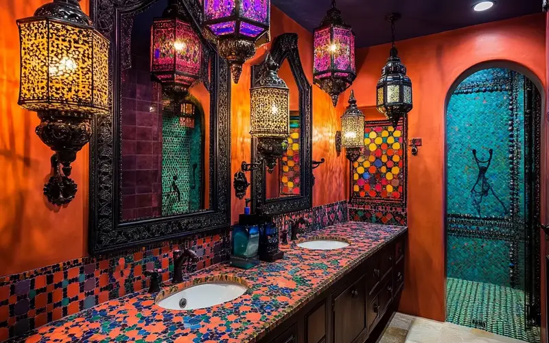 Moroccan-Inspired Bathroom: