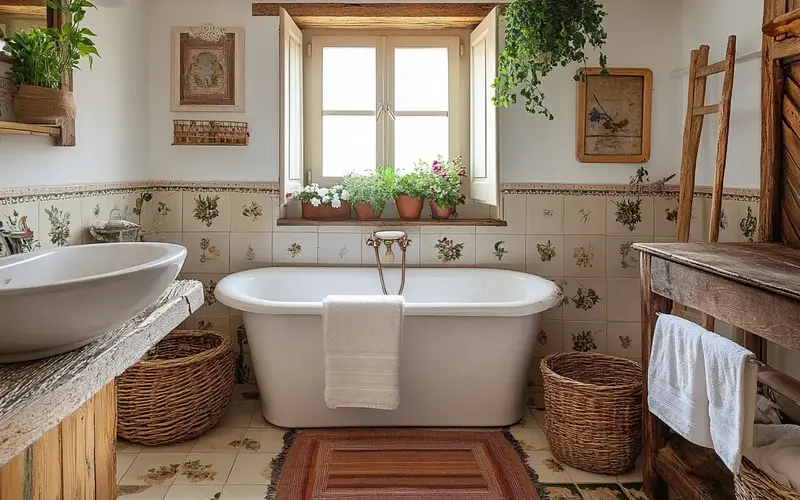 Traditional Swiss Farmhouse (Swiss-Inspired Bathroom):