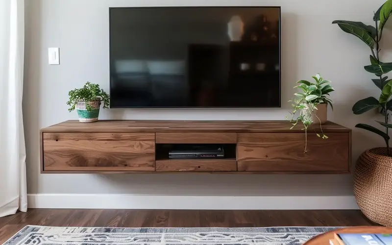 Floating TV Console: 