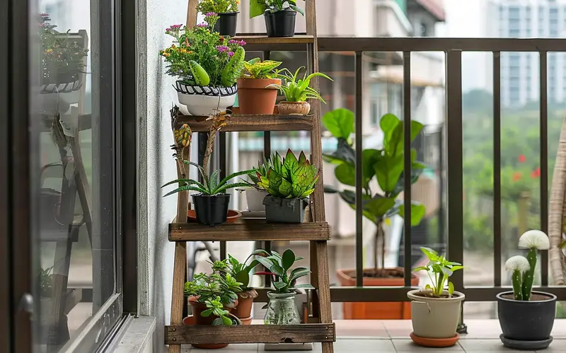 Ladder Plant Stand: 