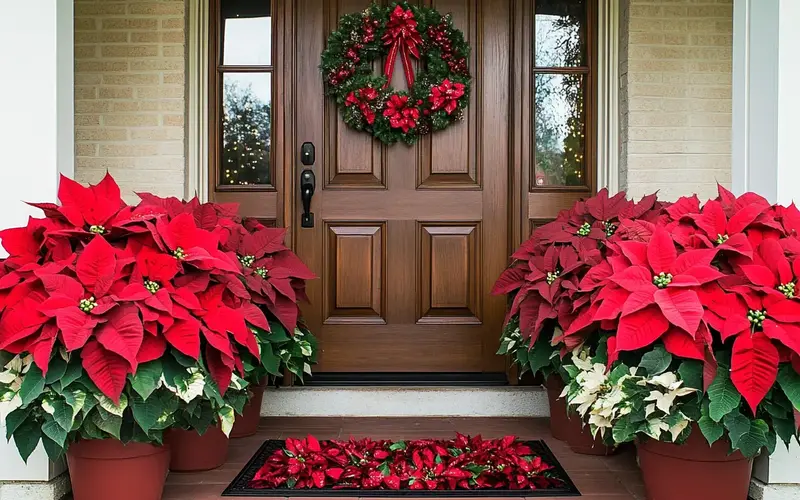 Potted Poinsettias: