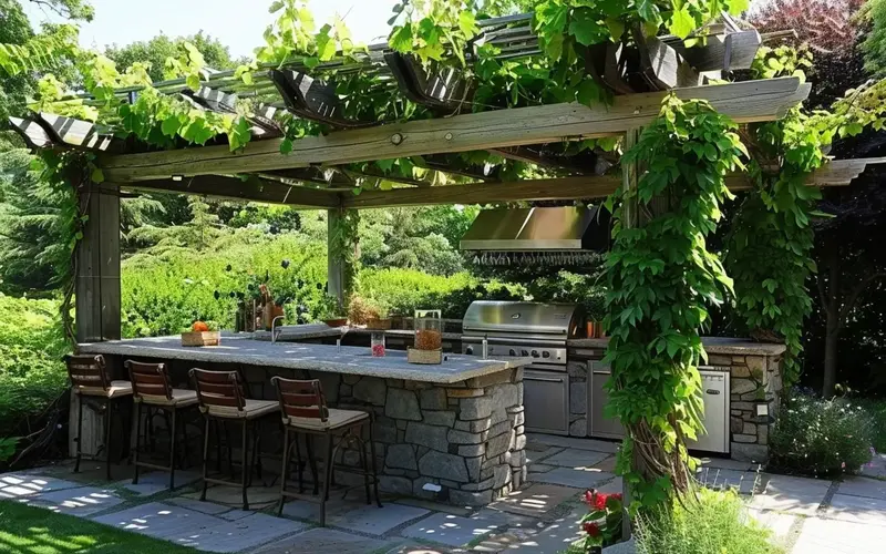 Vine-Covered Trellis: