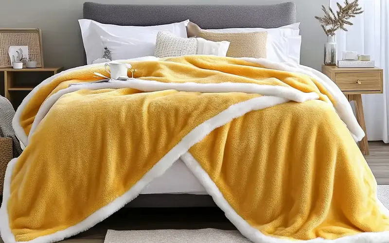 Yellow Throw Blanket: