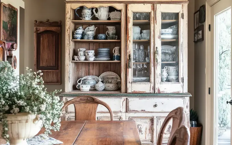 Antique Hutch or Armoire (French-inspired Kitchen):