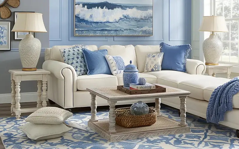 Embracing the Serenity of Blue Accents: