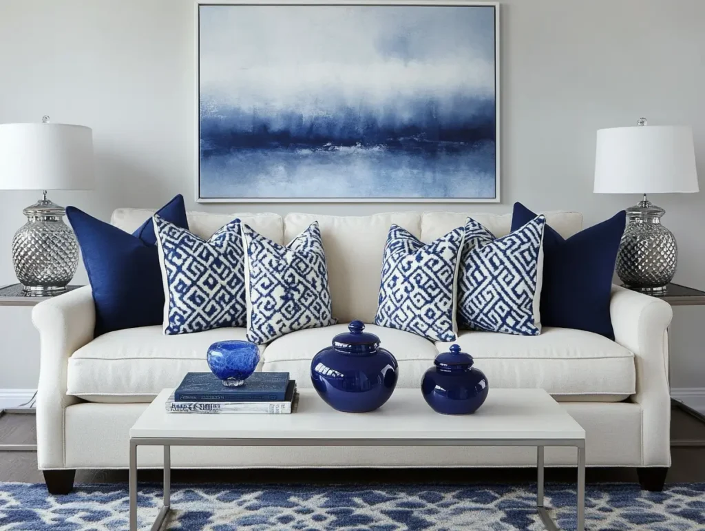 Navy Throw Pillows: Subtle Sophistication: