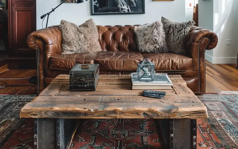 Reclaimed Wood Coffee Table: