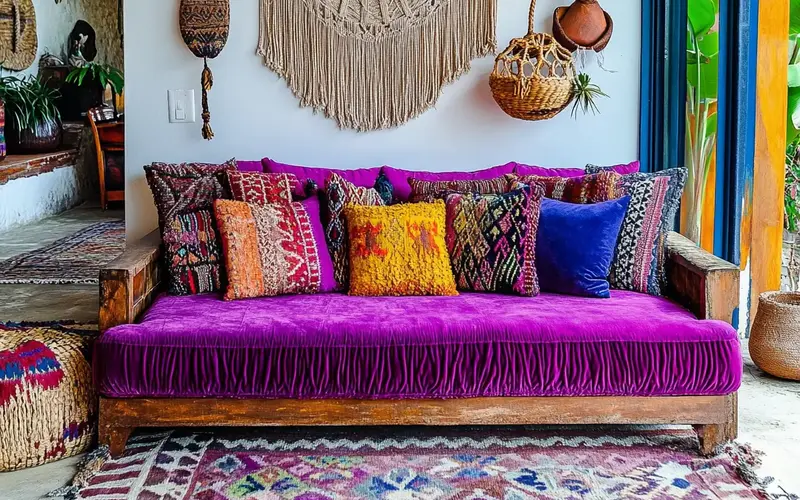 Bohemian Chic Theme (Brazilian-Inspired Living Room):