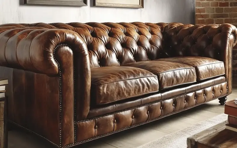 Chesterfield Sofa (British-Inspired Living Room):