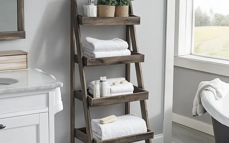 Ladder Shelves: 