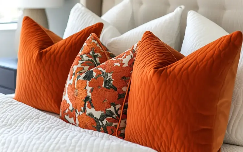 Orange Throw Pillows: