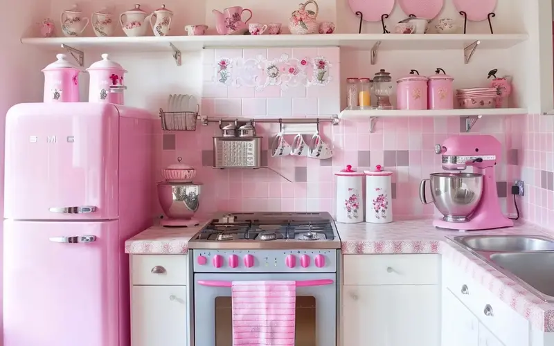 Retro-Inspired Kitchen: