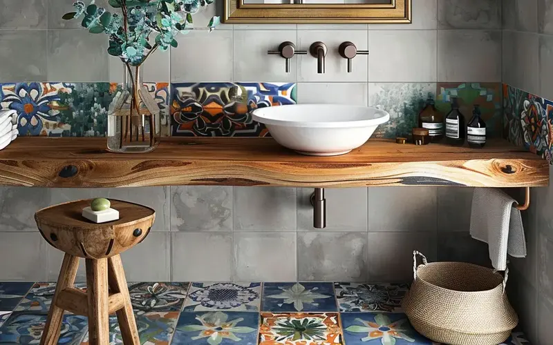 Statement Tiles for a Boho Touch