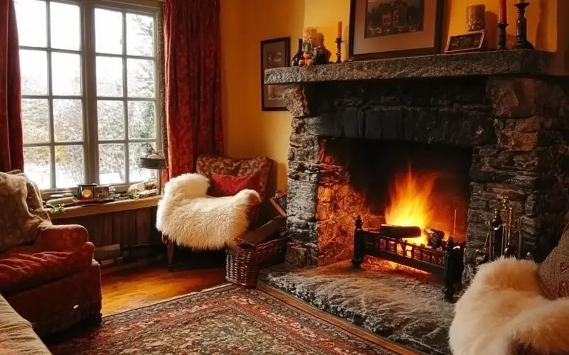 Traditional Fireplace (Irish Inspired Living Room): 